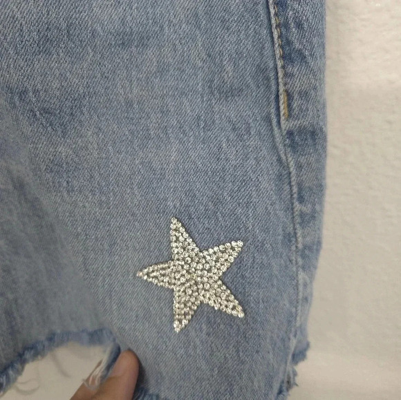 H&M Custom Bedazzled Stars Jean Shorts - Picture 5 of 10
